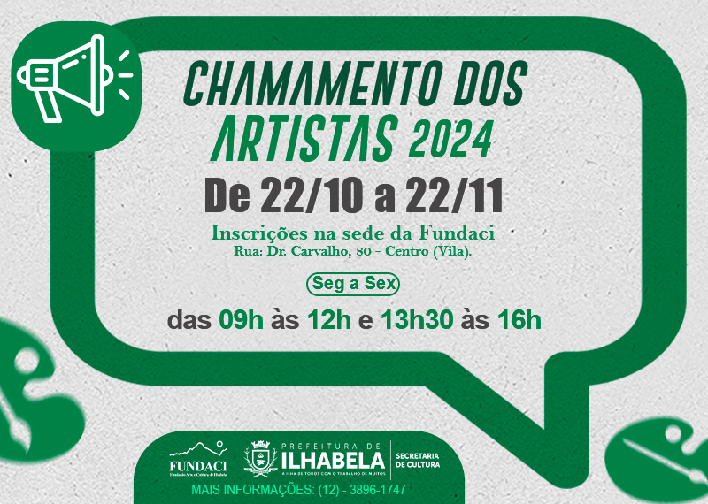 CHAMAMENTO DOS ARTISTAS 2024   BANNER SITE