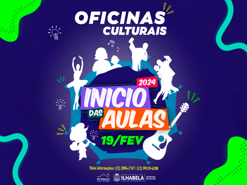 INÍCIO DAS AULAS NAS OFICINAS CULTURAIS